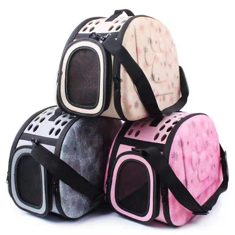 Foldable Dog Carrier Bag Travel Pet Breathable Shoulder Handbag Portable Folding Pet Cage Carrying Bags for Cat Dog Pig Hamster