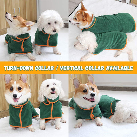 Dog Bathrobe Towel Bath Robe Pet Dog Bathrobe Super Fast Drying Coat Soft Adjustable Absorbent Towel For Large Medium Small Dog