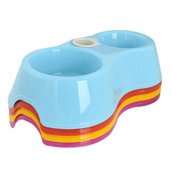 Pet Bowl Automatic Feeder Dog Cat Food Bowl with Water Dispenser Double Bowl Drinking Raised Stand Dish Bowls with Pet Supplies