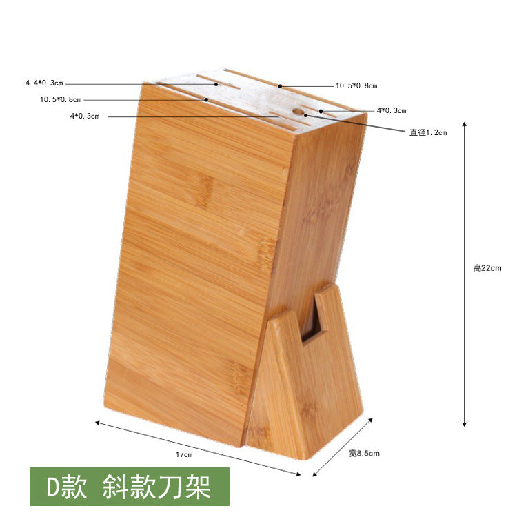 Wood Kitchen Knife Holder Bamboo Scissors Chopsticks Gadget Storage Shelf Rack Knife Block Stand Organizer Accessories WY804