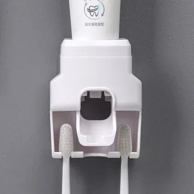 Creative Toothbrush Holder Set Toothpaste Dispenser Wall Mount Stand Bathroom Accessories Set Rolling Automatic Squeezer