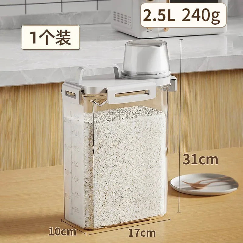 Food grade five grain and miscellaneous storage box, rice bucket tank, sealing kitchen utensil
