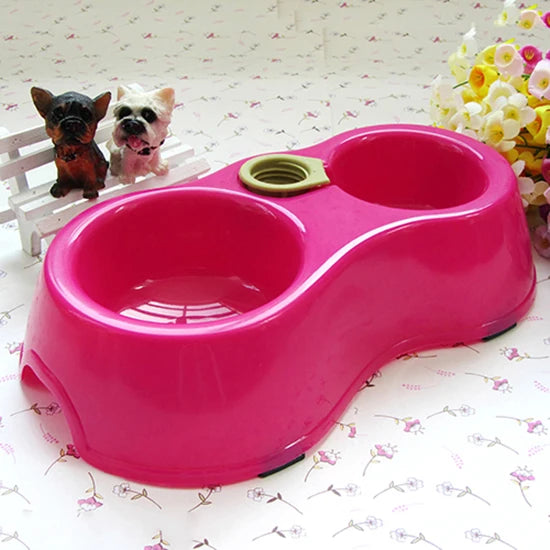 Pet Bowl Automatic Feeder Dog Cat Food Bowl with Water Dispenser Double Bowl Drinking Raised Stand Dish Bowls with Pet Supplies