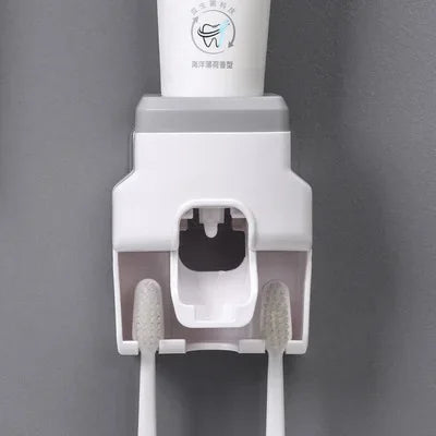 Creative Toothbrush Holder Set Toothpaste Dispenser Wall Mount Stand Bathroom Accessories Set Rolling Automatic Squeezer