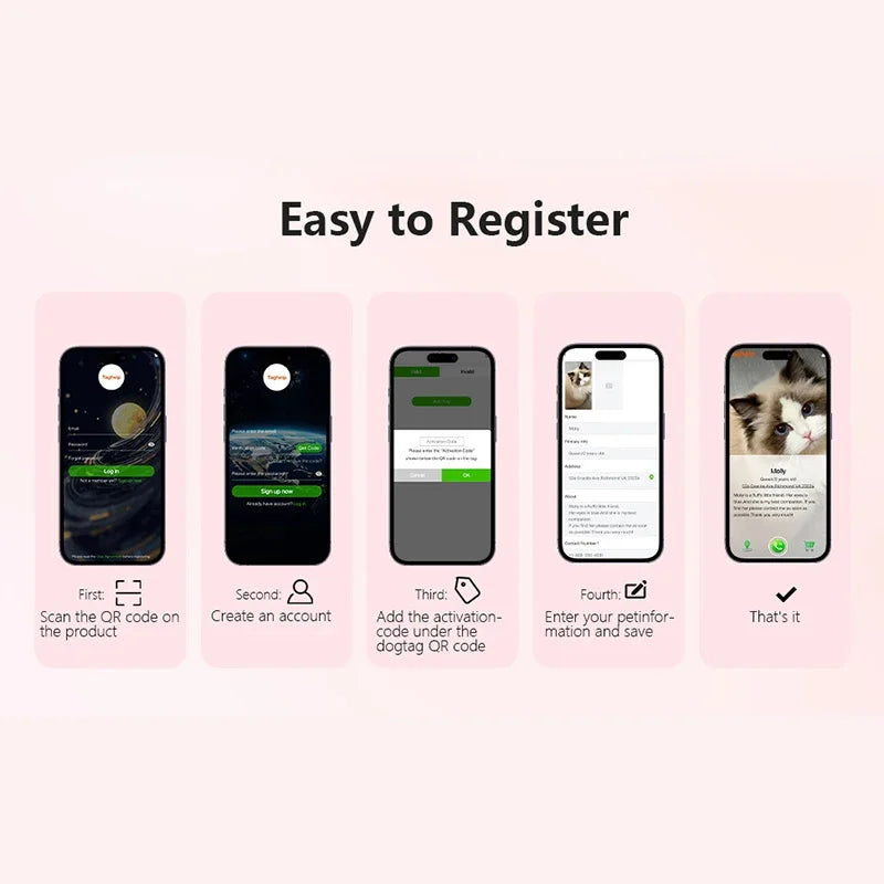 New Airtag Protective Cover Qr Code Collar Positioning Anti Loss Tracking Pet Collar Adjustable Reflective Strip Collar Rope
