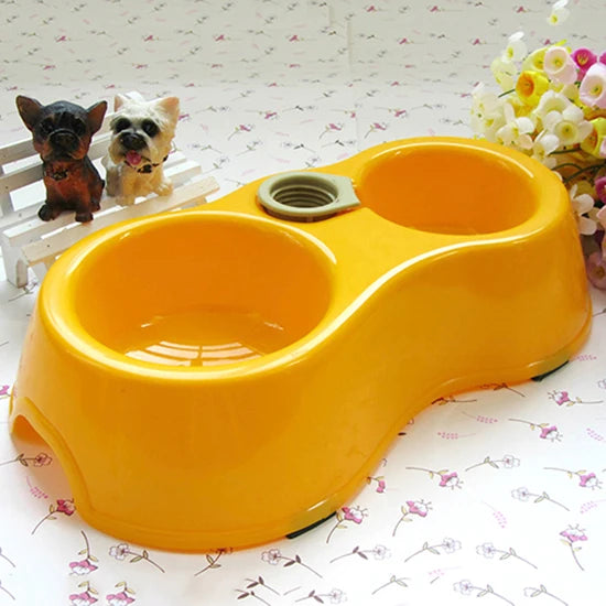Pet Bowl Automatic Feeder Dog Cat Food Bowl with Water Dispenser Double Bowl Drinking Raised Stand Dish Bowls with Pet Supplies