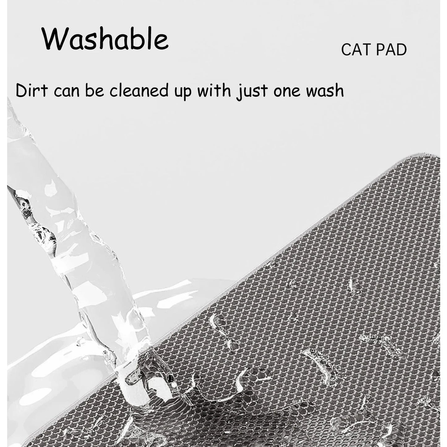 Large Waterproof Cat Litter Mat Double Layer Non-Slip Washable Pet Litter Box Mat Durable Sand Trapper Easy Clean
