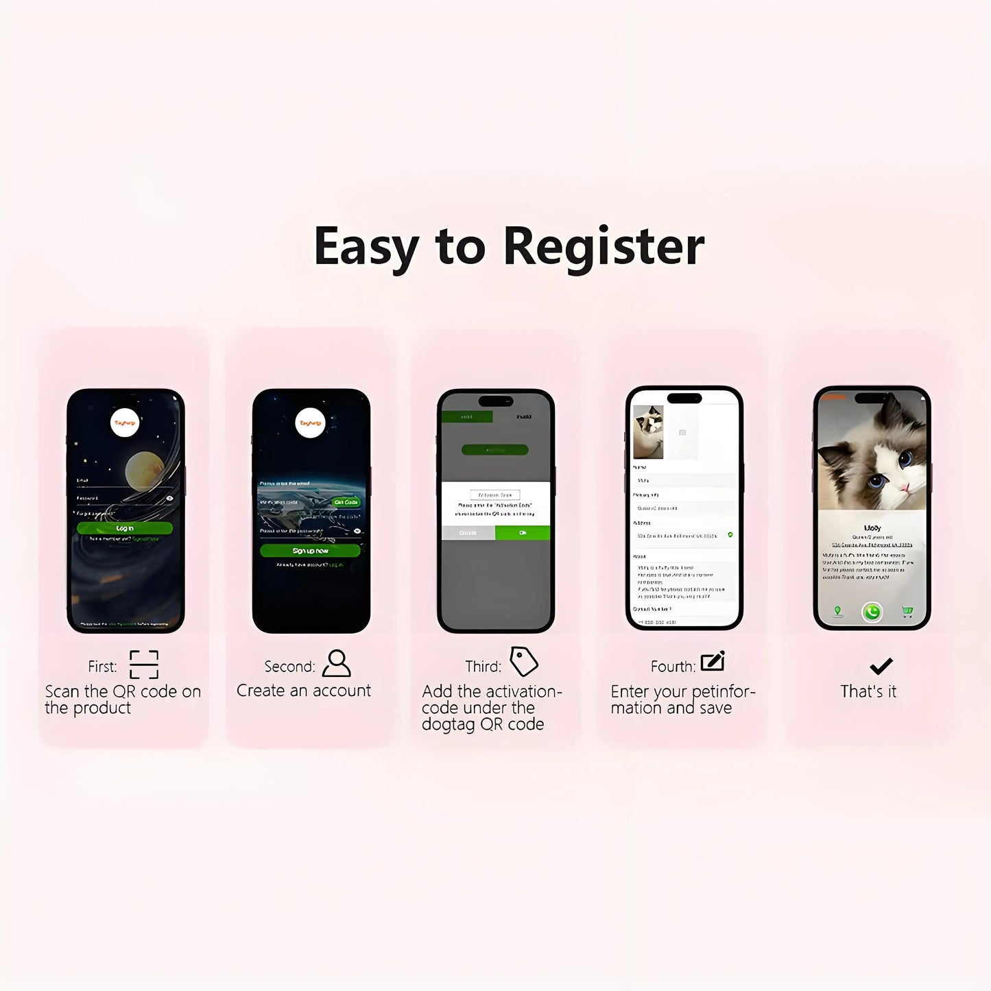 New Airtag Protective Cover Qr Code Collar Positioning Anti Loss Tracking Pet Collar Adjustable Reflective Strip Collar Rope