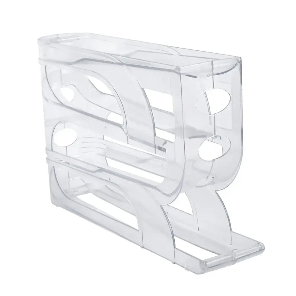 Organovo - Suporte Organizador de Ovos para Geladeira, Movimento Automático por Gravidade, 3 ou 4 Camadas, Grande Capacidade, Dispensador