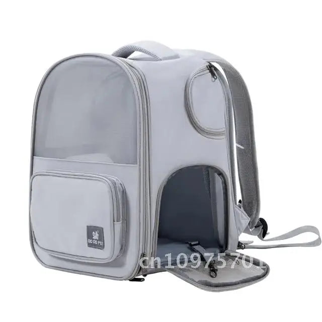 Pet Supplies Cat Backpack Breathable Foldable Bag Puppy Outdoor Capacity Use Walk Cage Pet Expandable Travel Large