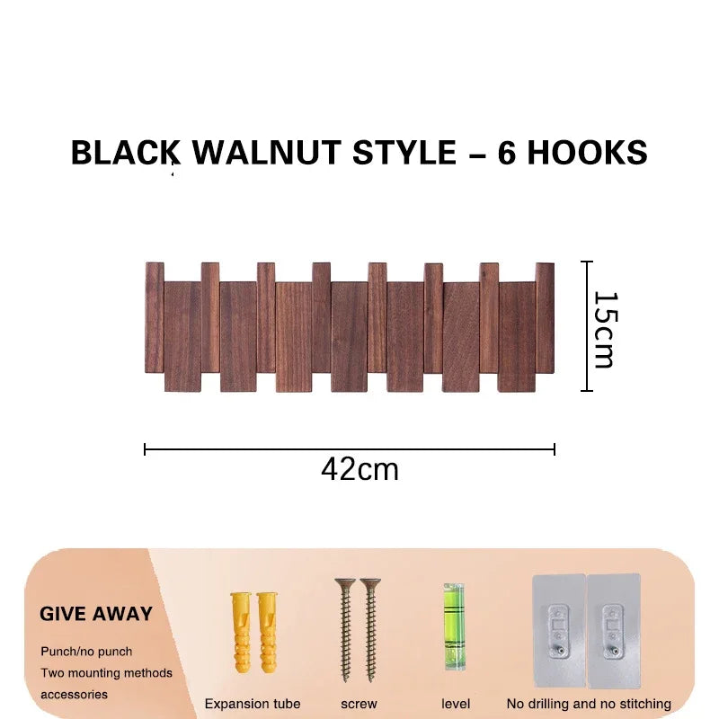 Wood Coat Racks Wall Mounted Keys Hats Organizer Entry Door Porch Hanging Coat Rack Piano Keys Shaped Clothes Hooks Home Decor