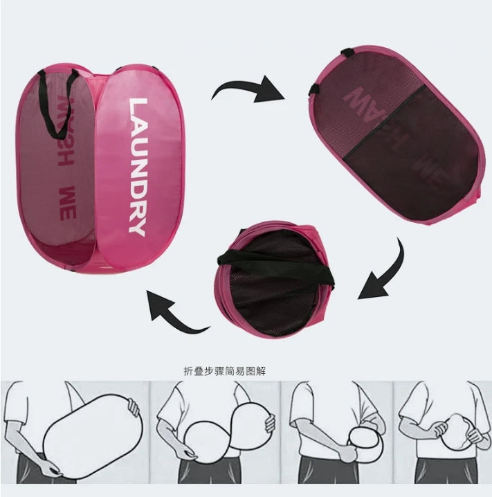 New Printing Dirty Clothes Basket Household Dirty Clothes Basket Dirty Clothes Storage Basket Portable Laundry Basket