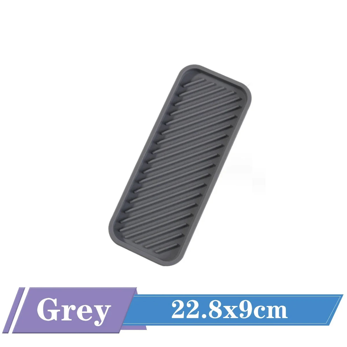 23*9cm Kitchen Silicone Sink Holder Soap Dispenser Countertop Tray Bathroom Shower Shampoo Bottle Storage Tray Draining Pad