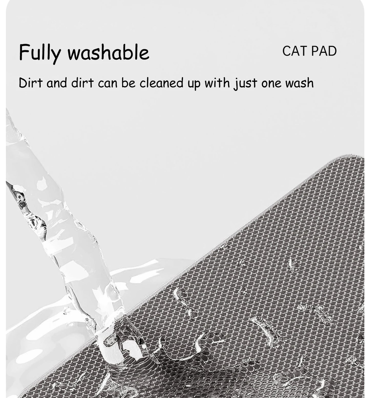 Large Waterproof Cat Litter Mat Double Layer Non-Slip Washable Pet Litter Box Mat Durable Sand Trapper Easy Clean