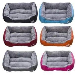 Pet Large Dog Bed Warm House Candy-colored Square Nest Pet Kennel For Small Medium Large Dogs Cat Puppy Plus Size Dog Baskets