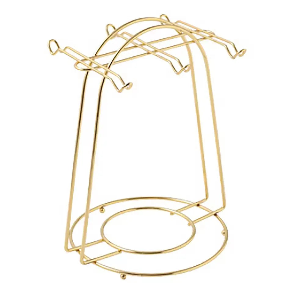 1PC Nordic Home Kitchen Tabletop Coffee Mug Holder 6 Cups Stand Metal Cups Holders Rack Drain Modern Storage Rack