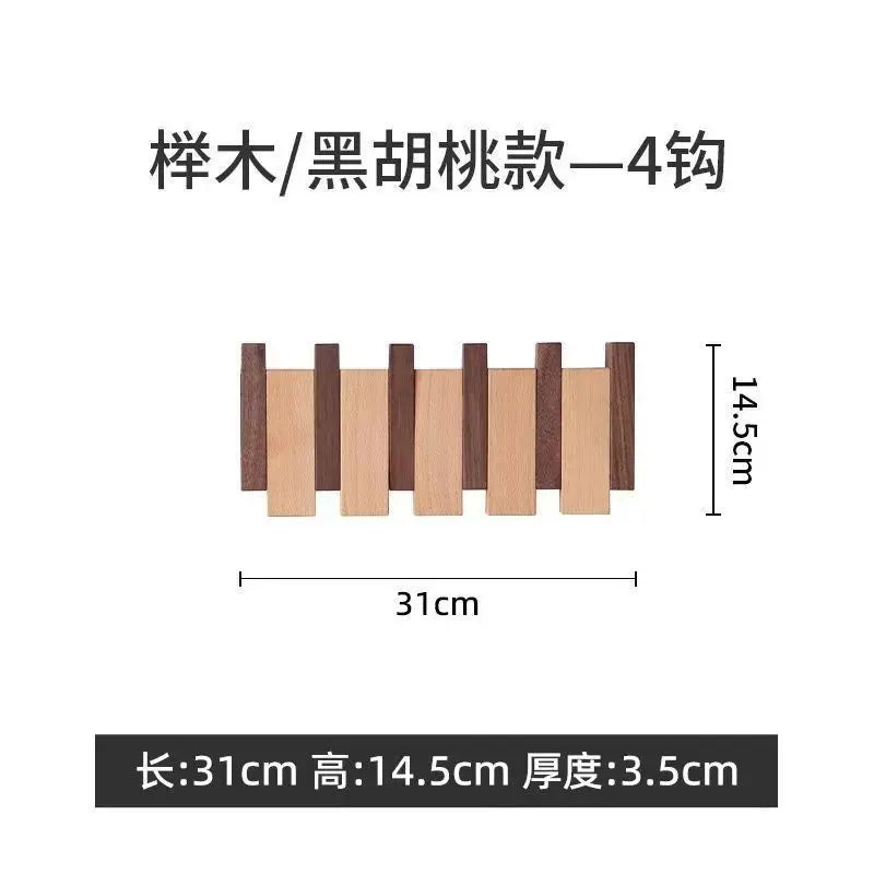 Wood Coat Racks Wall Mounted Keys Hats Organizer Entry Door Porch Hanging Coat Rack Piano Keys Shaped Clothes Hooks Home Decor