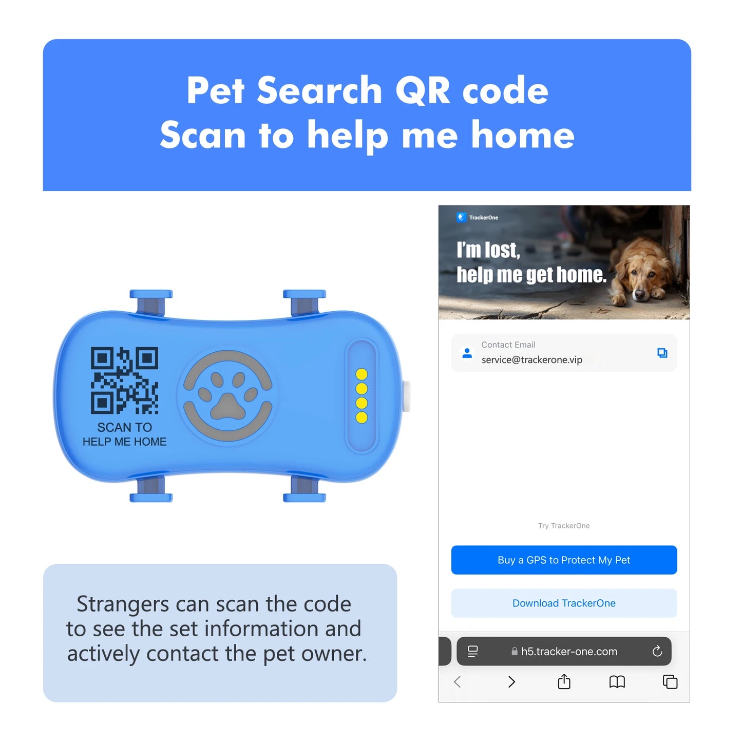 4G Dog Cat GPS Tracker for Pets - Waterproof Smart Locator with App, Live Tracking & Light/Sound Search, Free Trial Included