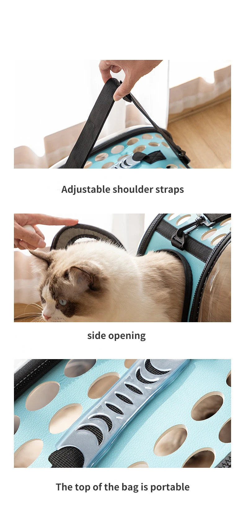 New Cat Space Capsule Transparent Cat Carrier Bag Breathable Pet Carrier Small Dog Cat Backpack Travel Cage Handbag for Kitten