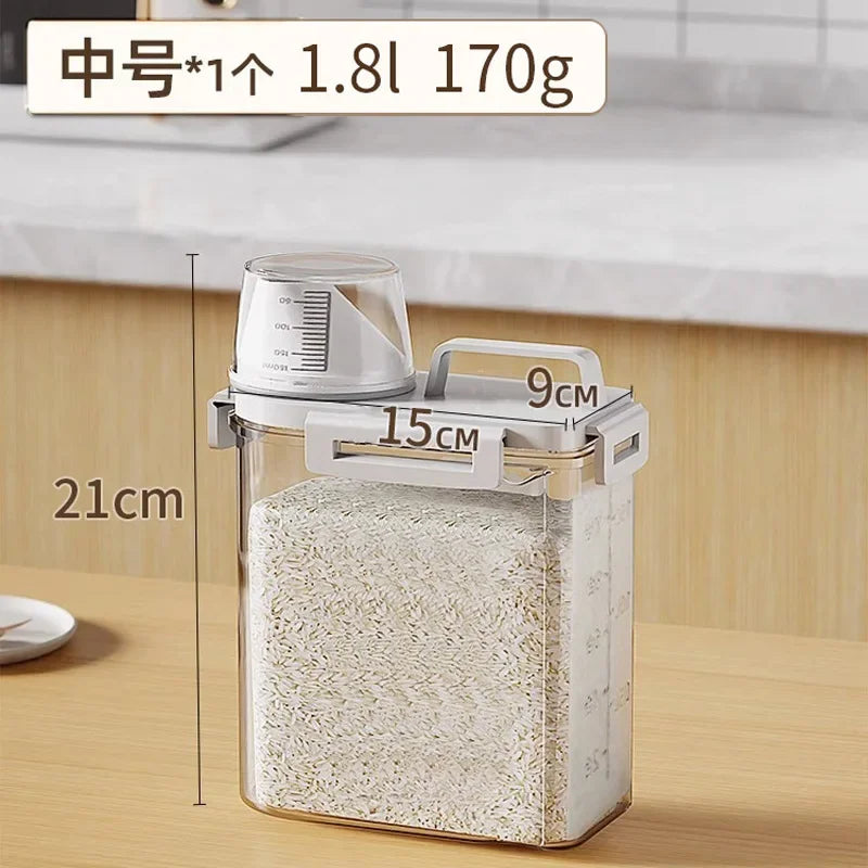 Food grade five grain and miscellaneous storage box, rice bucket tank, sealing kitchen utensil
