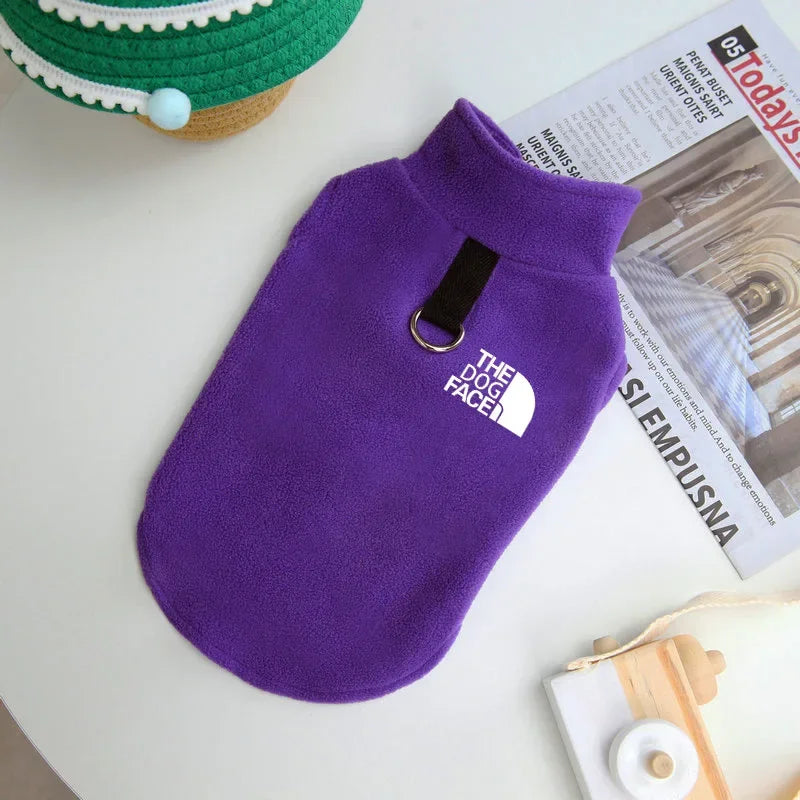 Pet Dog Clothes,Polar Fleece Warm Dog Vest,Fashion Comfortable and Breathable Dog Cothes,The Dog Face