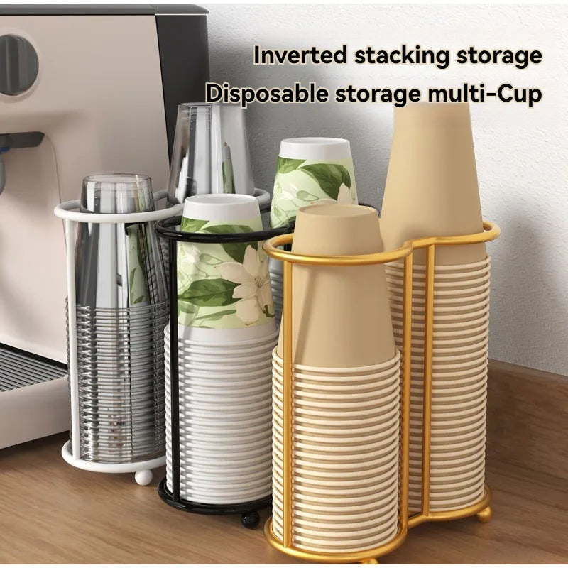 Kitchen Paper Cup Holder Disposables Cups Pickerbar Milk Tea Coffee Shop Disposable Cup Holder Storage Rack Organizier