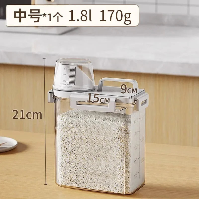 Food grade five grain and miscellaneous storage box, rice bucket tank, sealing kitchen utensil