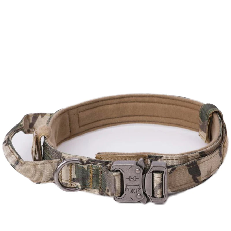 Coleiras e Guias para Cães Pets, Material de Nylon, Coleira Refletiva Durável, Coleira Tática para Treinamento de Pets