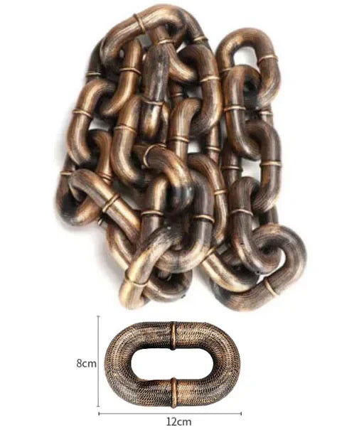 Dog Traction Chain Simulation Iron Chain Plastic Thick Chain Traction Rope Net Red Fun Pet Supplies Dogs Accessories