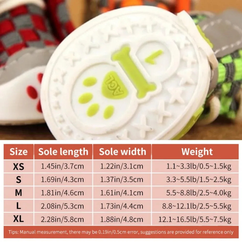 New Dog Shoes Teddy Bears Soft Sole Shoes Small Dog Puppy Anti Drop Breathable Shoe Set of 4 Summer Pet Shoes