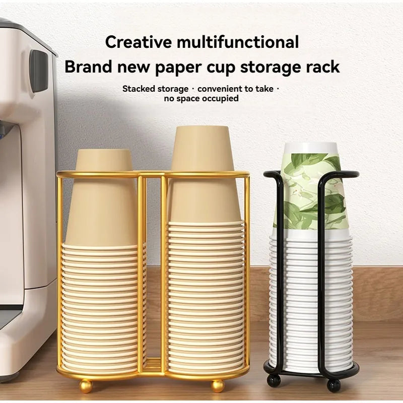 Kitchen Paper Cup Holder Disposables Cups Pickerbar Milk Tea Coffee Shop Disposable Cup Holder Storage Rack Organizier