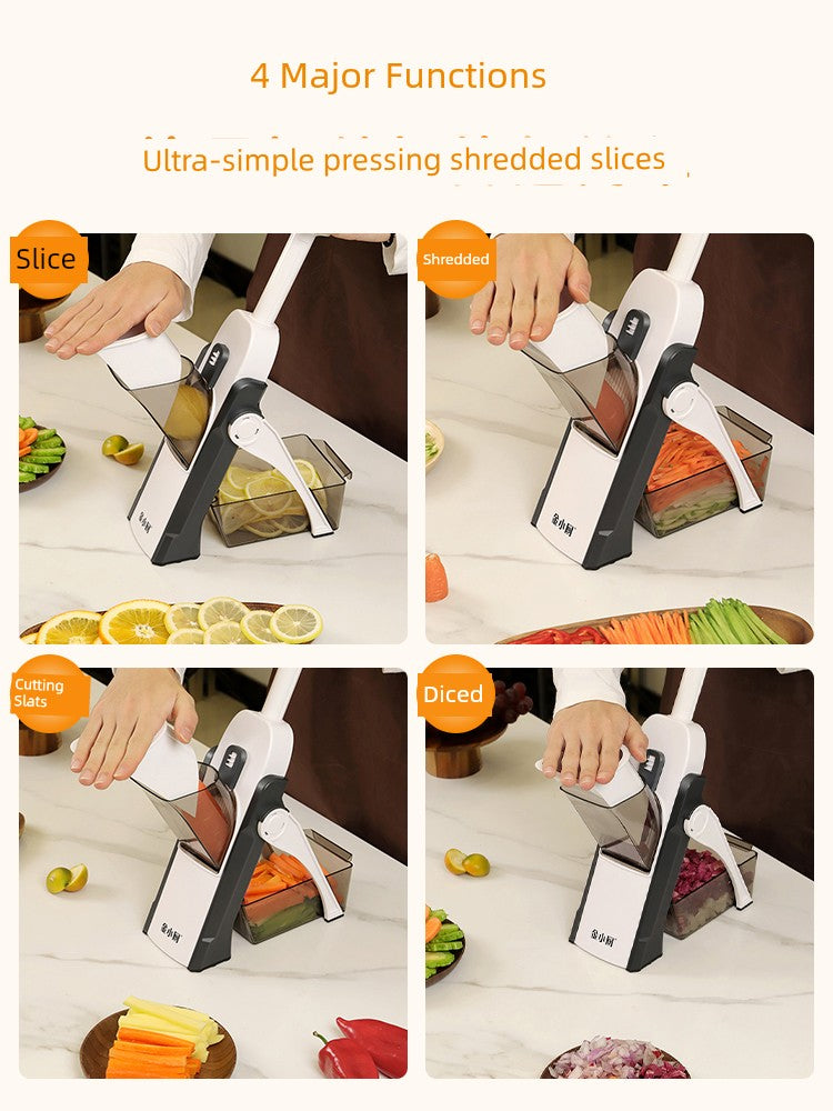 Ralador, Fatiador, Raspador e Picador Multifuncional Gold Kitchen Fatiador em cubos para uso doméstico, cortador universal de vegetais para cozinha