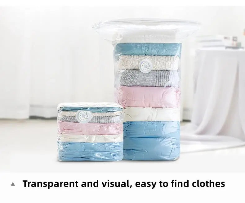 New Patented Vacuum Bags Large Plastic Storage Bags for Storing Clothes Blankets Compression Empty Bag Covers Travel Accessories