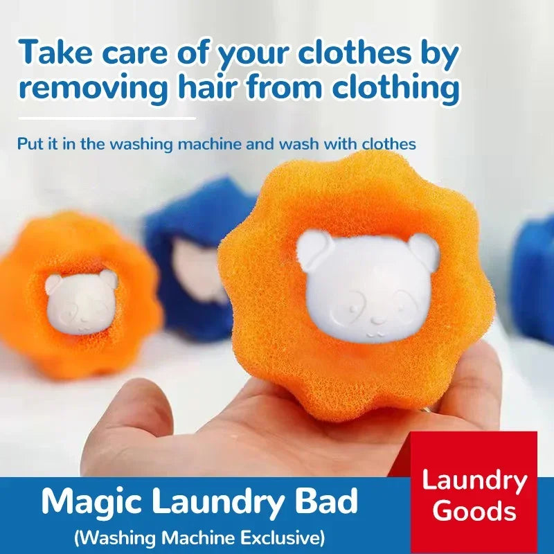 Laundry Balls Pet Hair Collector for Washing Machine Reusable Laundry Lint Catcher Removes Lint From Clothes Pet Cat Accessories
