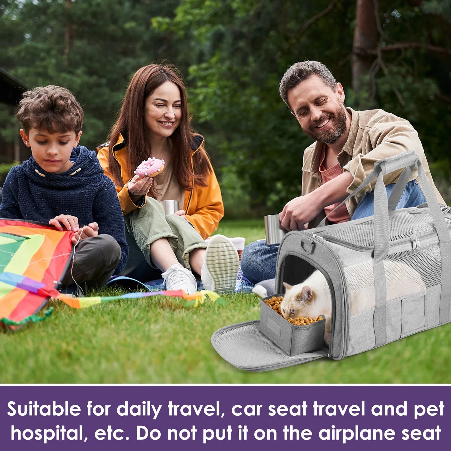 Pet Carrier Oxford Cloth Cat Carrier Bag Breathable Dog Carrier Foldable Pet Carrier Cage Lightweight Dog Carrier Bag