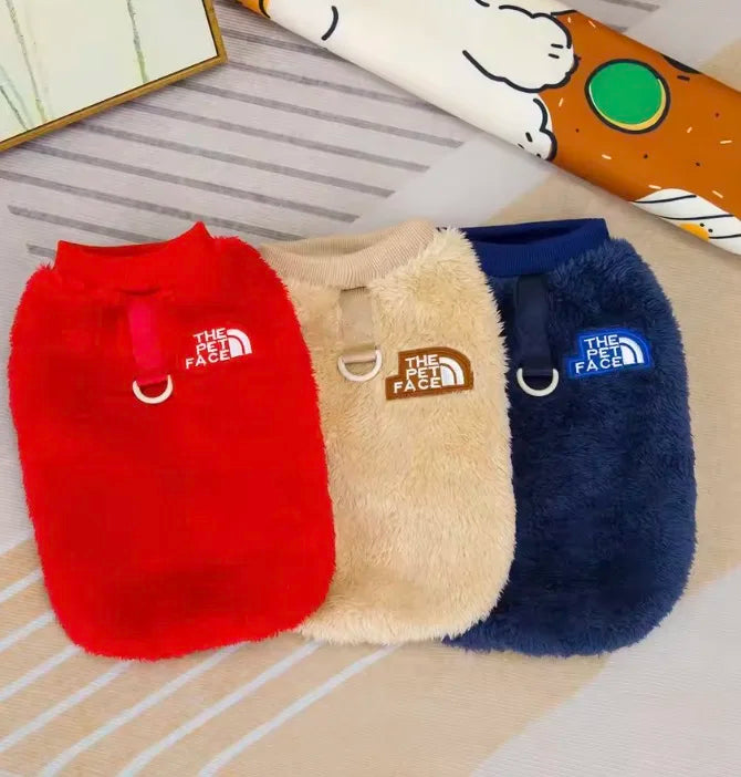 Pet Dog Clothes,Polar Fleece Warm Dog Vest,Fashion Comfortable and Breathable Dog Cothes,The Dog Face