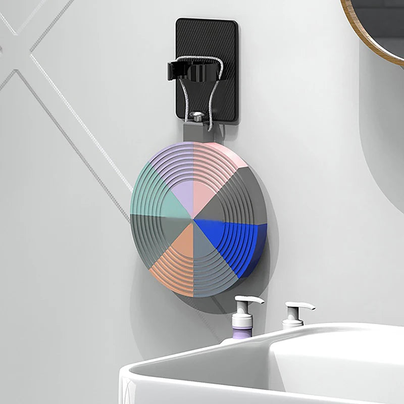 Comb Holder Bathroom Wall Hanging Comb Storage Rack Hair Clip Organizer Air Cushion Comb Holder Creative Plastic Comb Rack