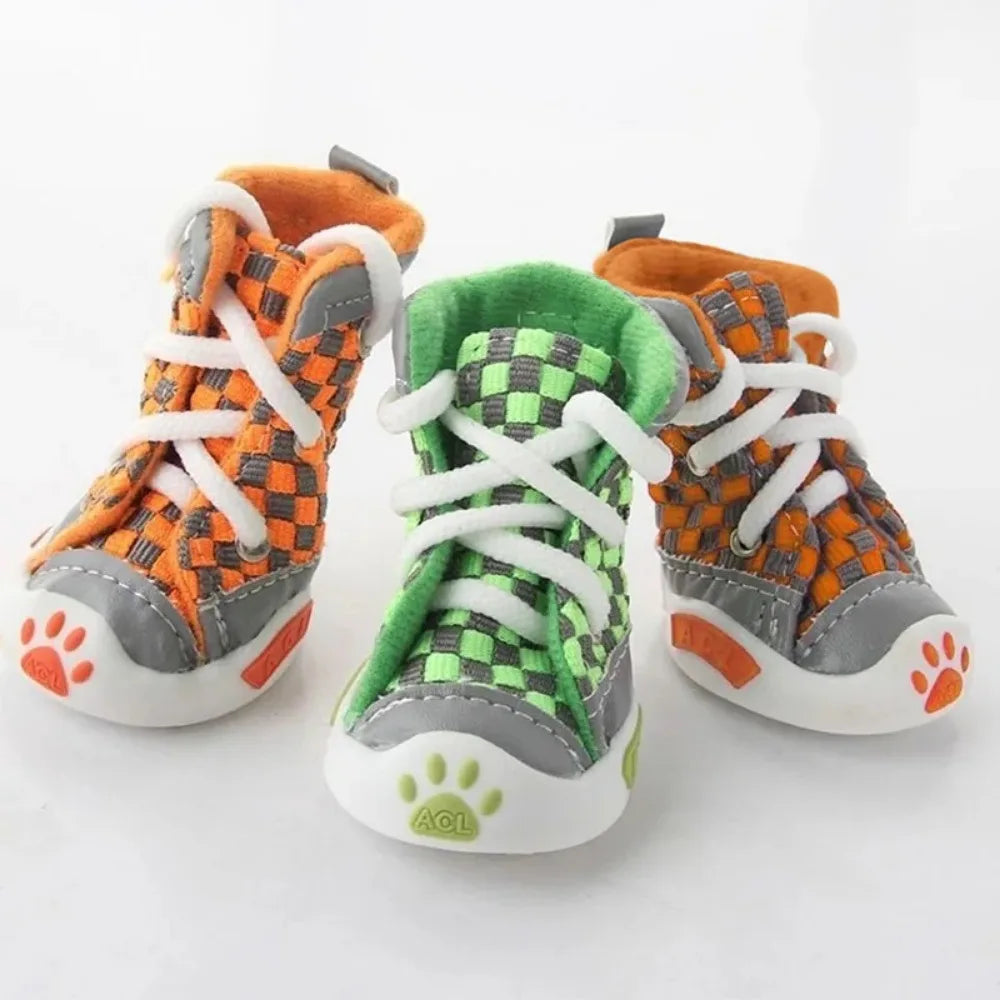 New Dog Shoes Teddy Bears Soft Sole Shoes Small Dog Puppy Anti Drop Breathable Shoe Set of 4 Summer Pet Shoes