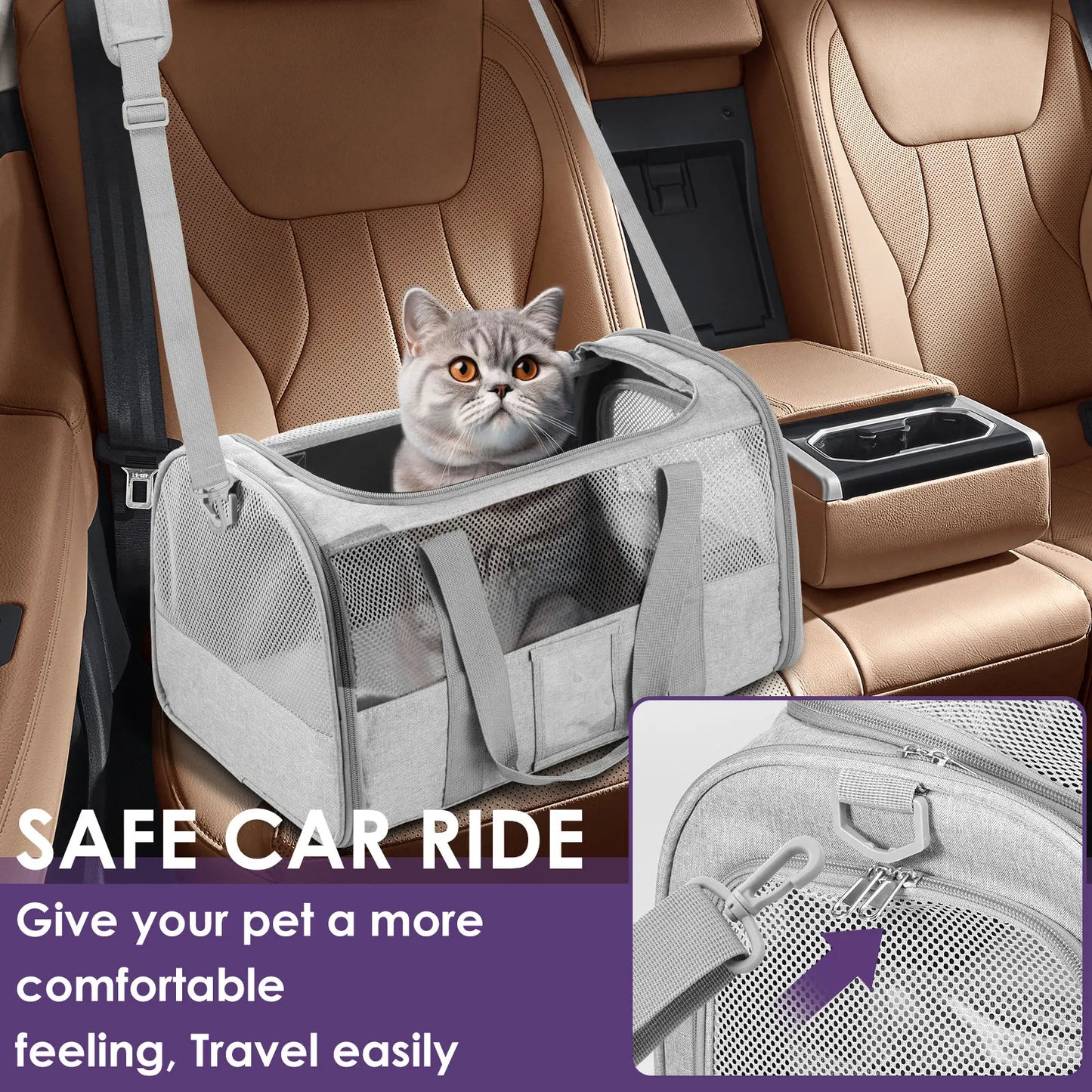Pet Carrier Oxford Cloth Cat Carrier Bag Breathable Dog Carrier Foldable Pet Carrier Cage Lightweight Dog Carrier Bag
