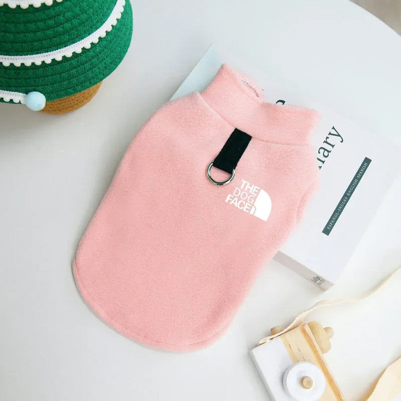 Pet Dog Clothes,Polar Fleece Warm Dog Vest,Fashion Comfortable and Breathable Dog Cothes,The Dog Face