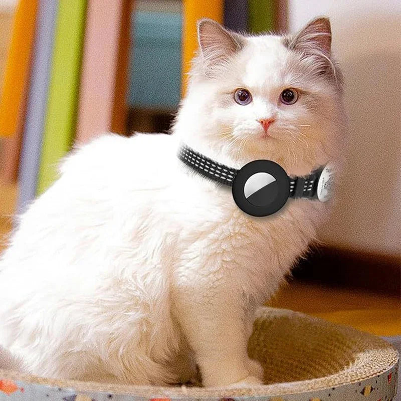 New Airtag Protective Cover Qr Code Collar Positioning Anti Loss Tracking Pet Collar Adjustable Reflective Strip Collar Rope