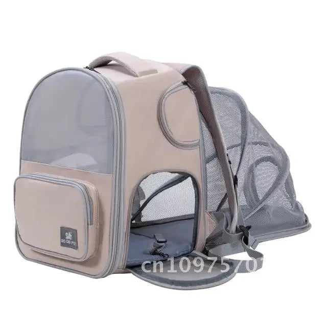 Pet Supplies Cat Backpack Breathable Foldable Bag Puppy Outdoor Capacity Use Walk Cage Pet Expandable Travel Large