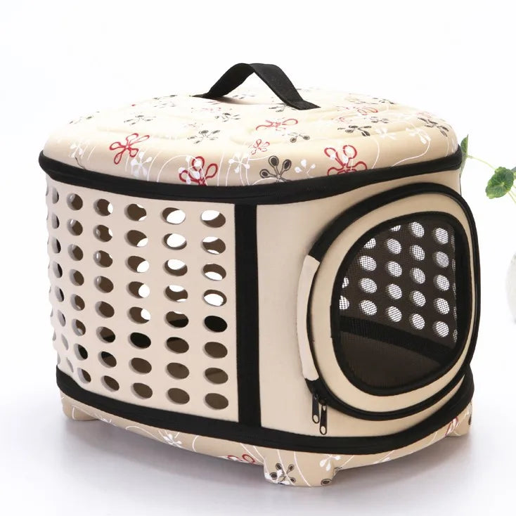 Foldable Dog Carrier Bag Travel Pet Breathable Shoulder Handbag Portable Folding Pet Cage Carrying Bags for Cat Dog Pig Hamster