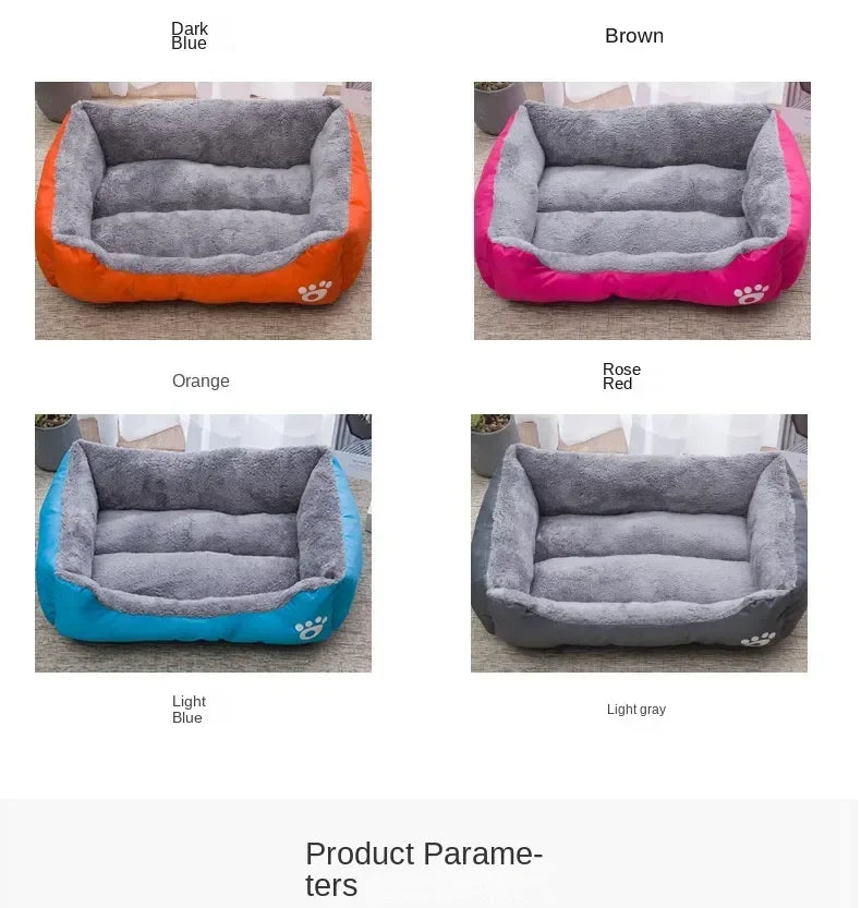 Pet Large Dog Bed Warm House Candy-colored Square Nest Pet Kennel For Small Medium Large Dogs Cat Puppy Plus Size Dog Baskets