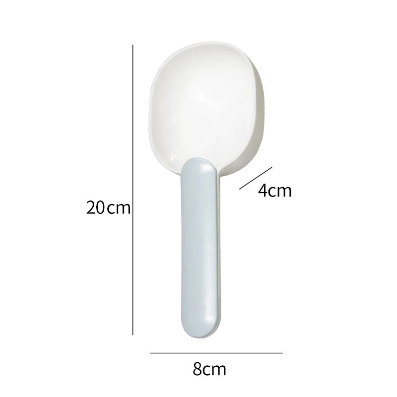 Dog Food Scoop Multifunctional Pet Feeding Spoon with Sealing Clip Grade Plastic Cat Food Dedicated Measuring Spoon