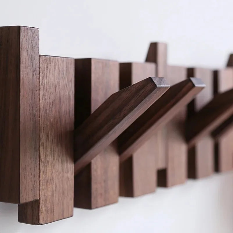 Wood Coat Racks Wall Mounted Keys Hats Organizer Entry Door Porch Hanging Coat Rack Piano Keys Shaped Clothes Hooks Home Decor