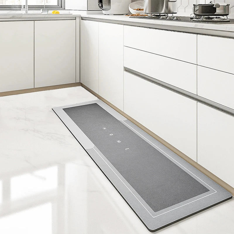 Tapete de cozinha, quarto, sala de estar, longo, macio, decoração de corredor, banheiro, entrada, capacho, antiderrapante, absorve água