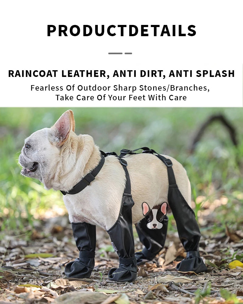 Dog Shoes Waterproof Ajustable Shoes For Dogs Non-Slip Dog Boots Outdoor Protector Accessories For French Bulldog Corgi Poodle