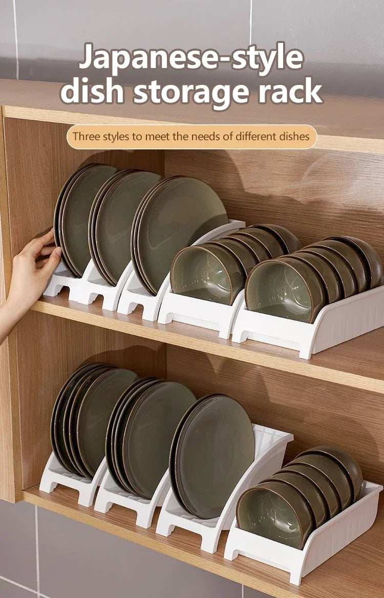 1PC Cabinet Shelves Plates and Dishes Storage Rack Bowl Cup Rack Multifunctional Organizer Kitchen Supplies Holder