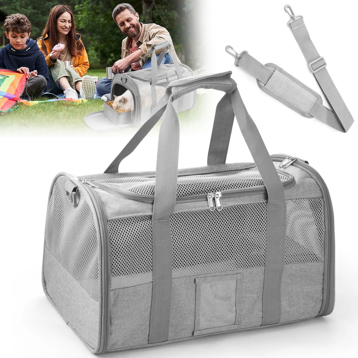 Pet Carrier Oxford Cloth Cat Carrier Bag Breathable Dog Carrier Foldable Pet Carrier Cage Lightweight Dog Carrier Bag